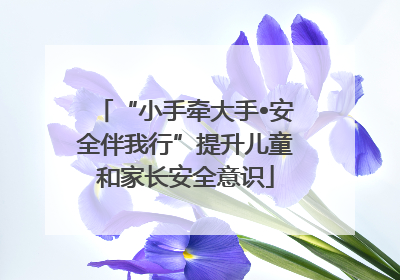 “小手牵大手•安全伴我行”提升儿童和家长安全意识